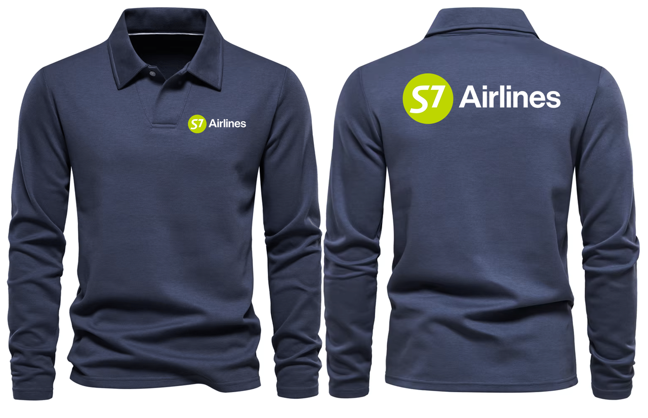 S7 AIRLINES LONG SLEEVE  POLO
