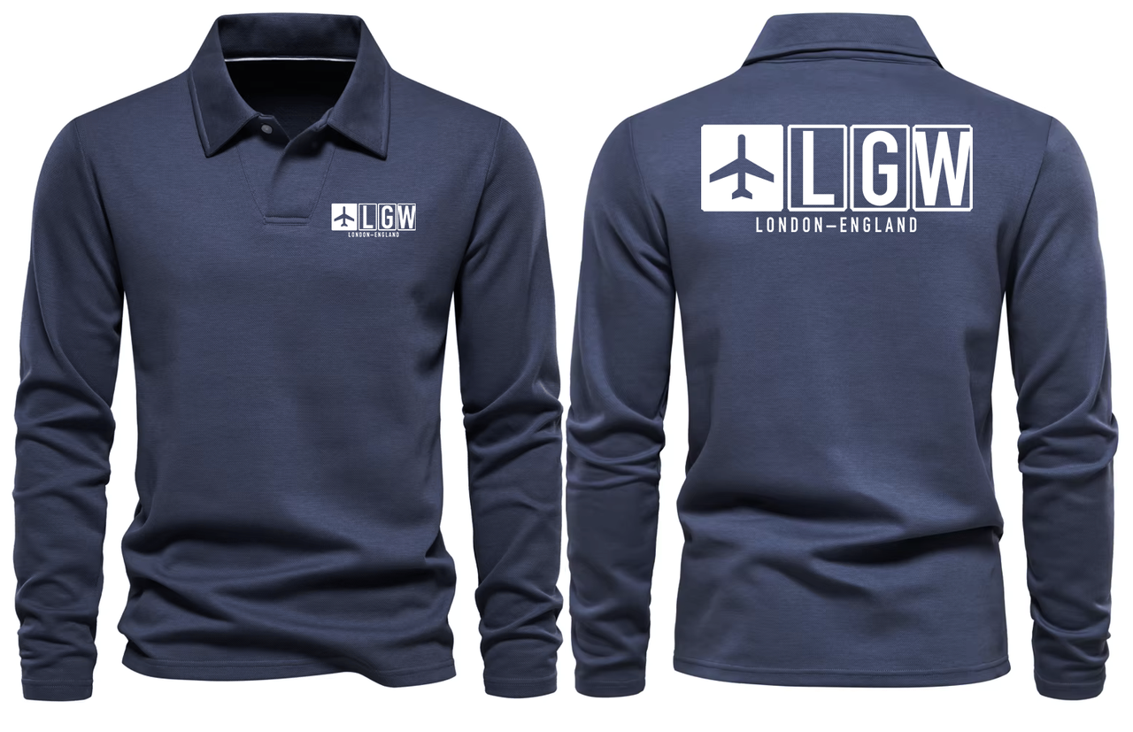 LGW AIRPORT LONG SLEEVE POLO