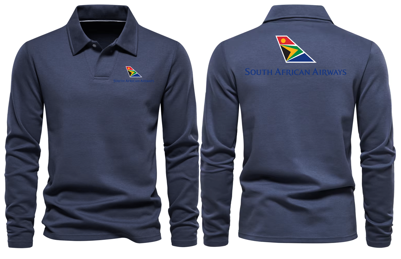 SOUTH AFRICAN AIRWAYS LONG SLEEVE  POLO