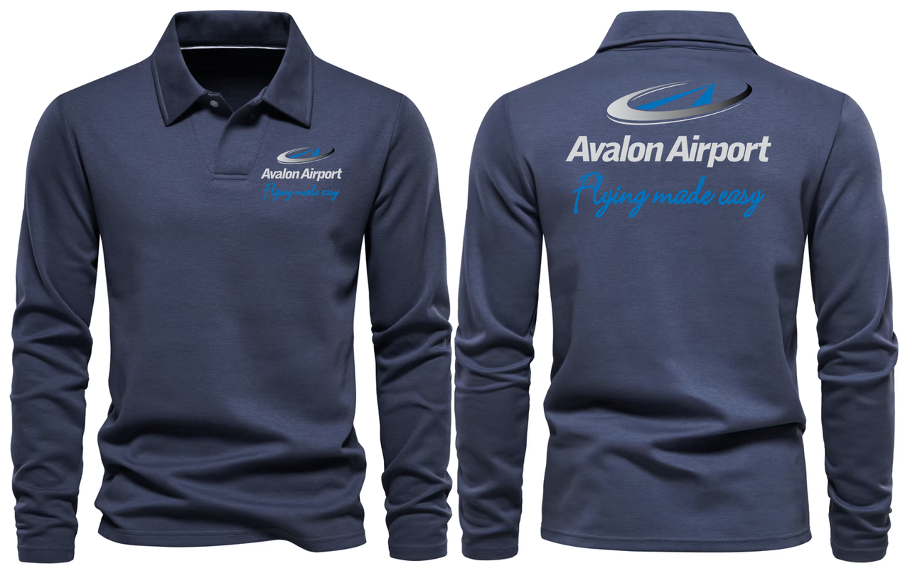 AVALON AIRPORT LONG SLEEVE  POLO