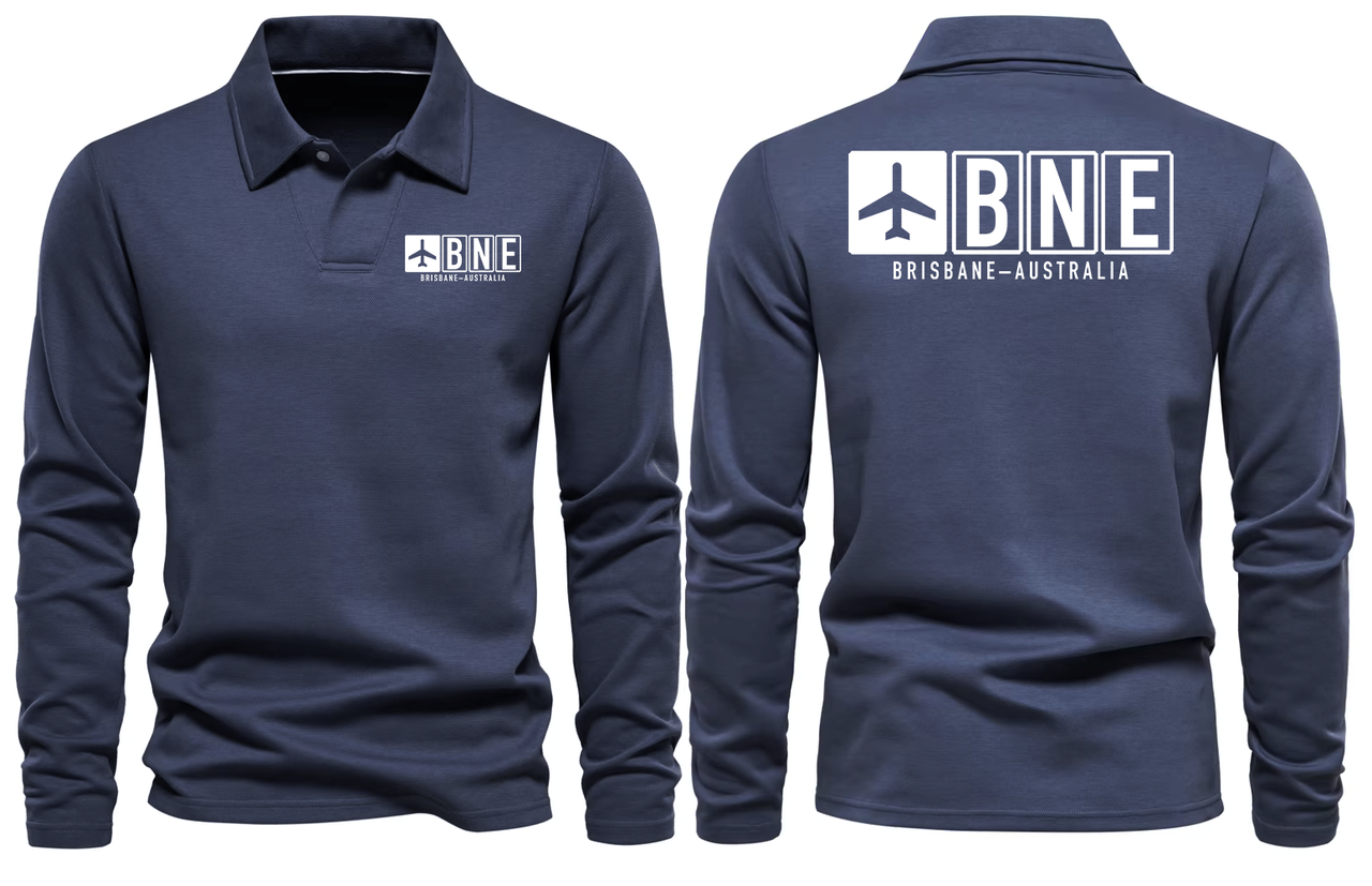 BNE AIRPORT LONG SLEEVE POLO