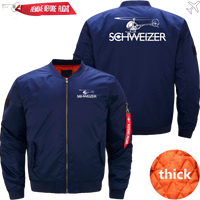 Thumbnail for SCHWEIZER HELICOPTER LOGO AVIATOR JACKET