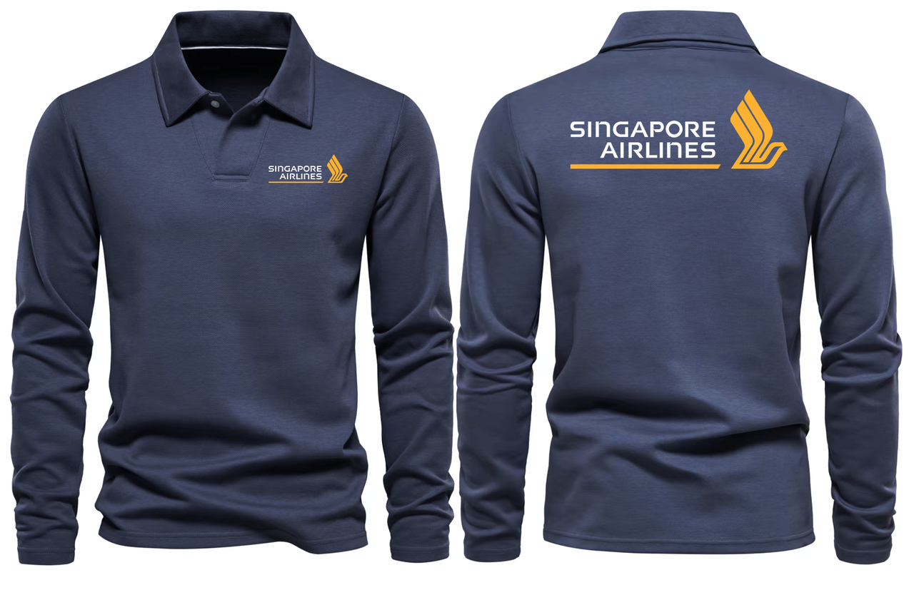 SINGAPURE AIRLINES LONG SLEEVE  POLO