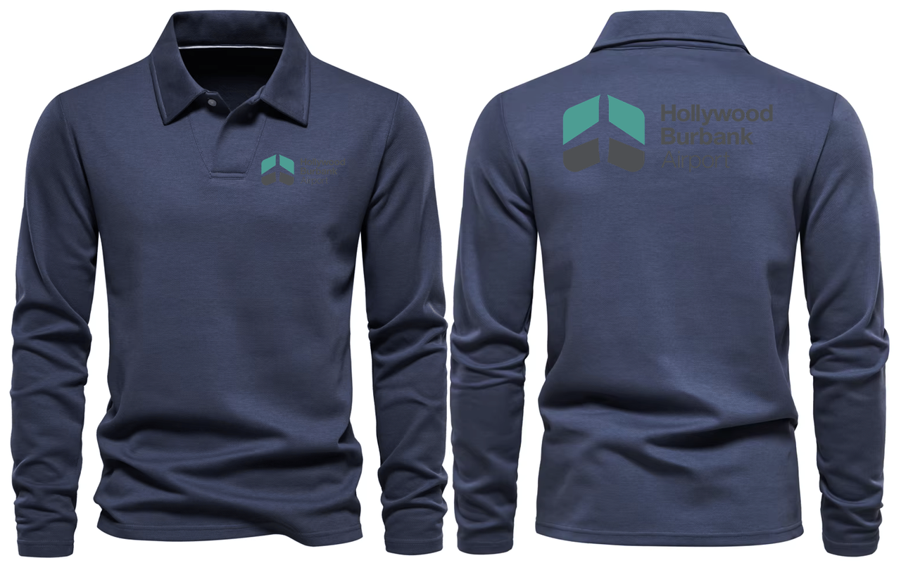 BURBANK AIRPORT LONG SLEEVE  POLO