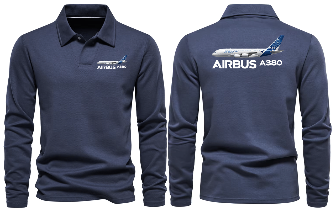 AIRBUS A380 LONG SLEEVE  POLO