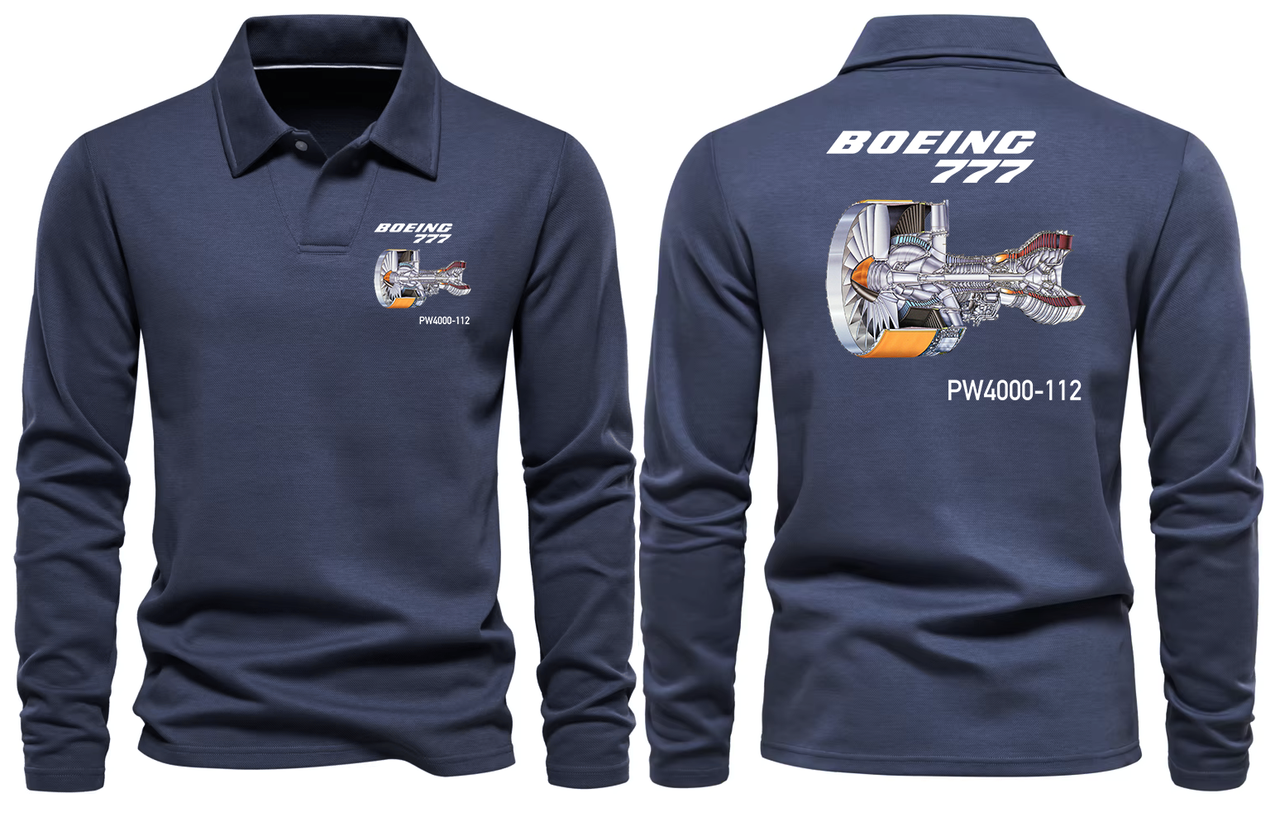 BOEING 777 PW400-112 LONG SLEEVE  POLO