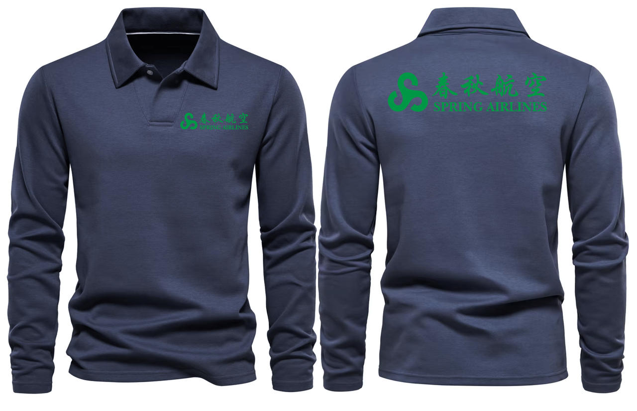 SPRING AIRLINES LONG SLEEVE  POLO