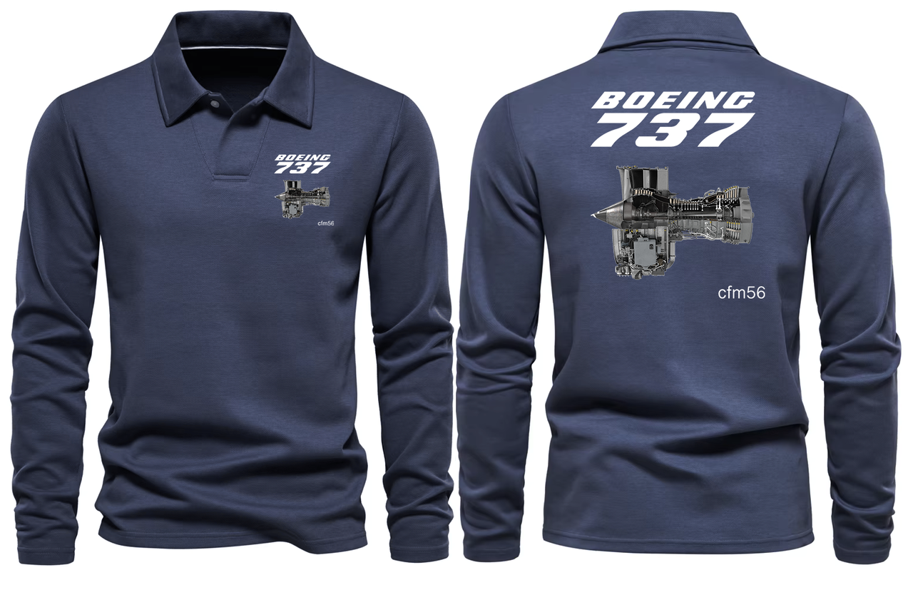 BOEING CFM 56 LONG SLEEVE  POLO