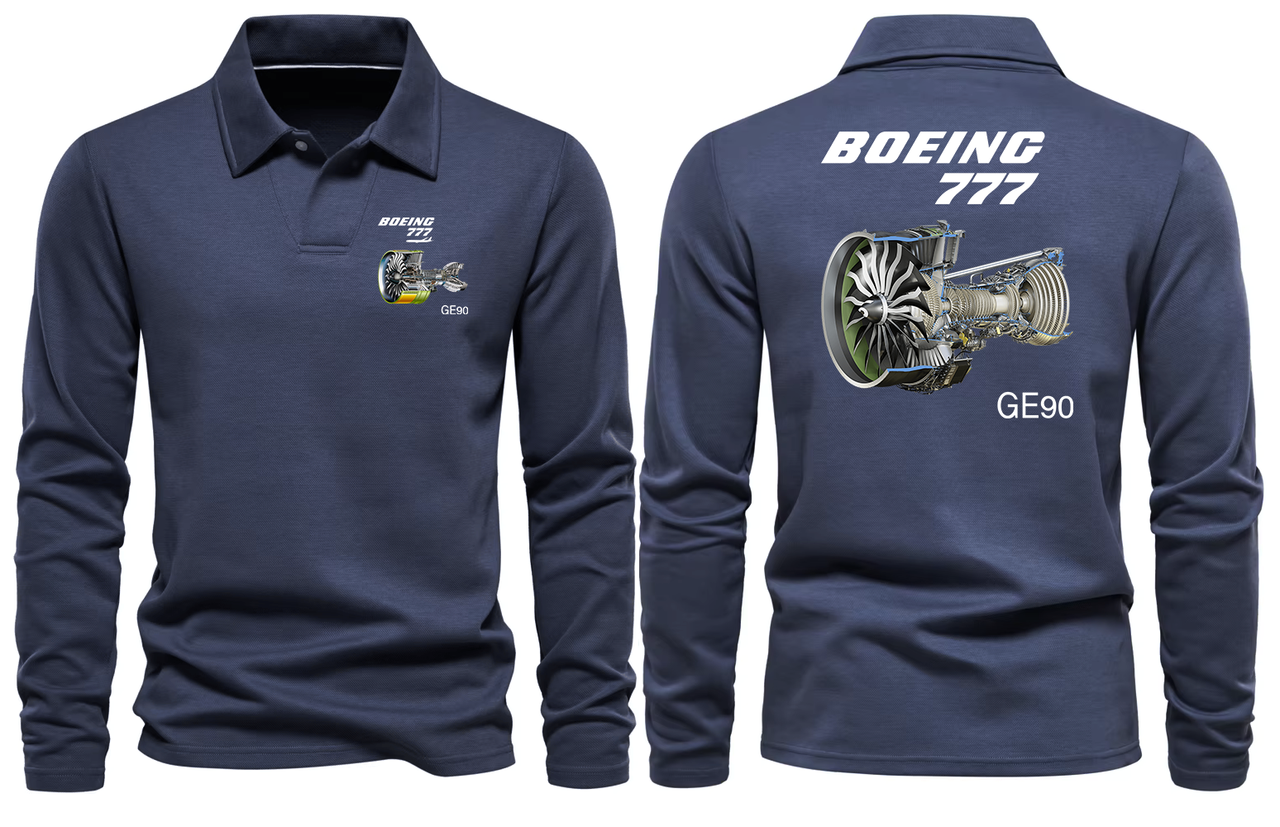 BOEING 777  G90 LONG SLEEVE  POLO