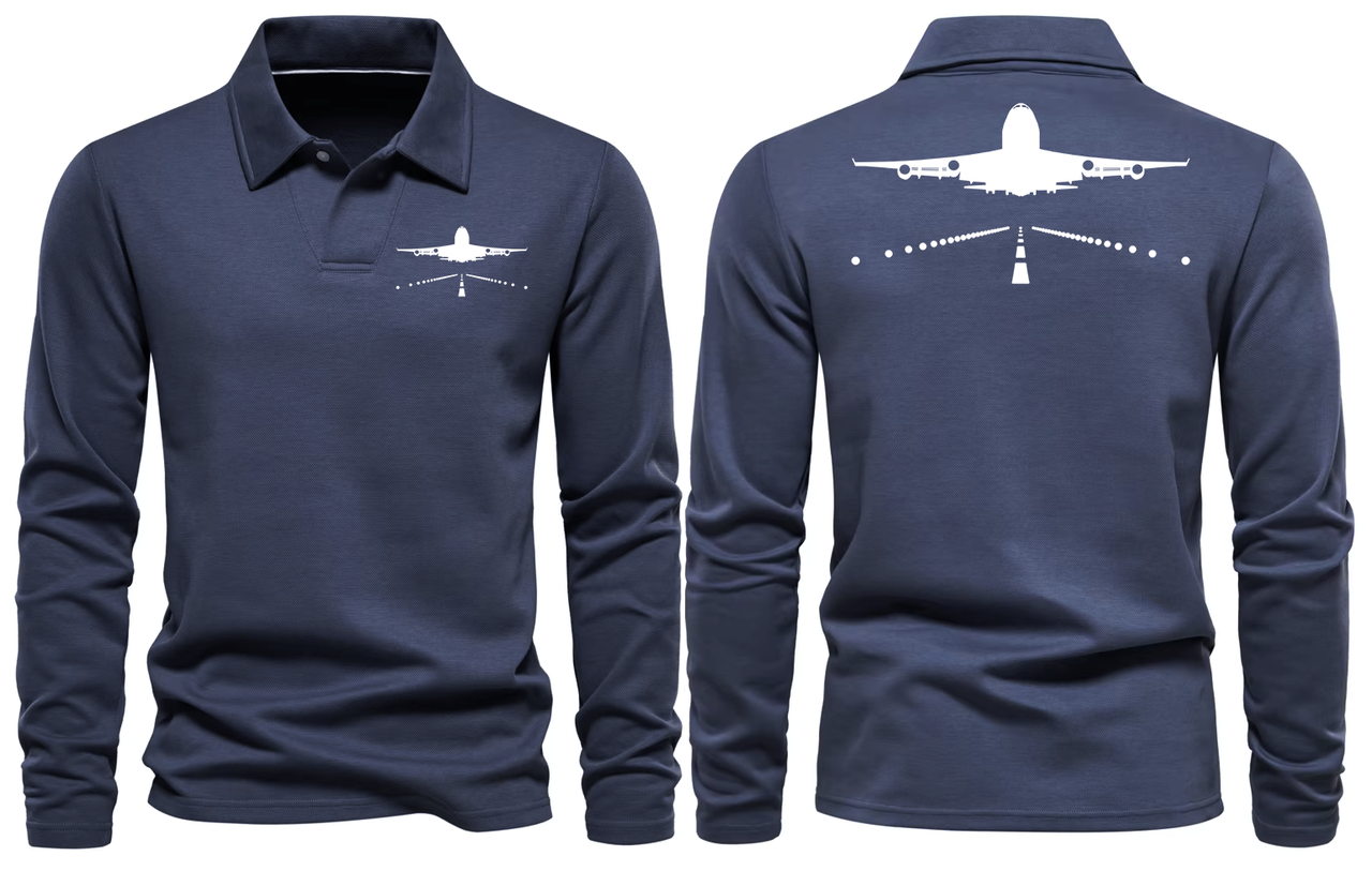 BOEING 747 LONG SLEEVE  POLO