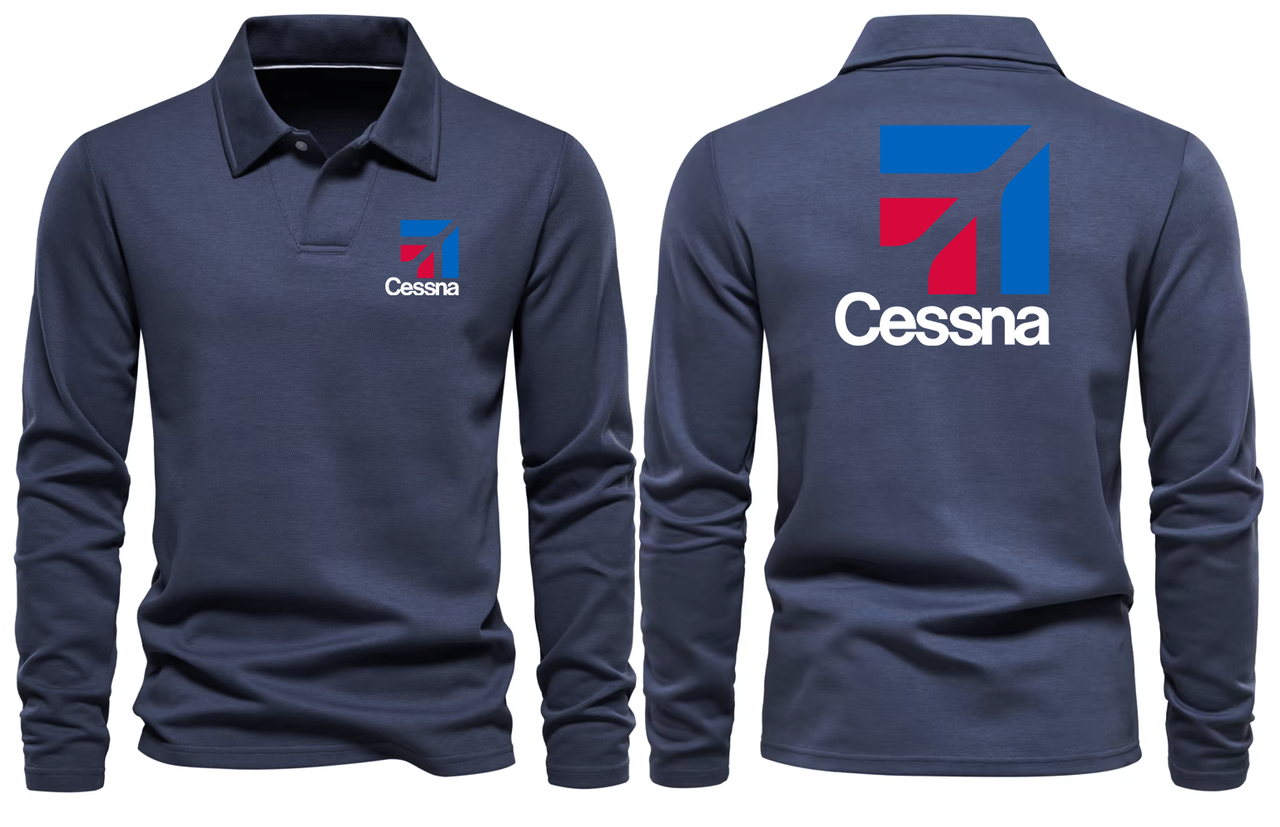 CESSNA LOGO LONG SLEEVE  POLO