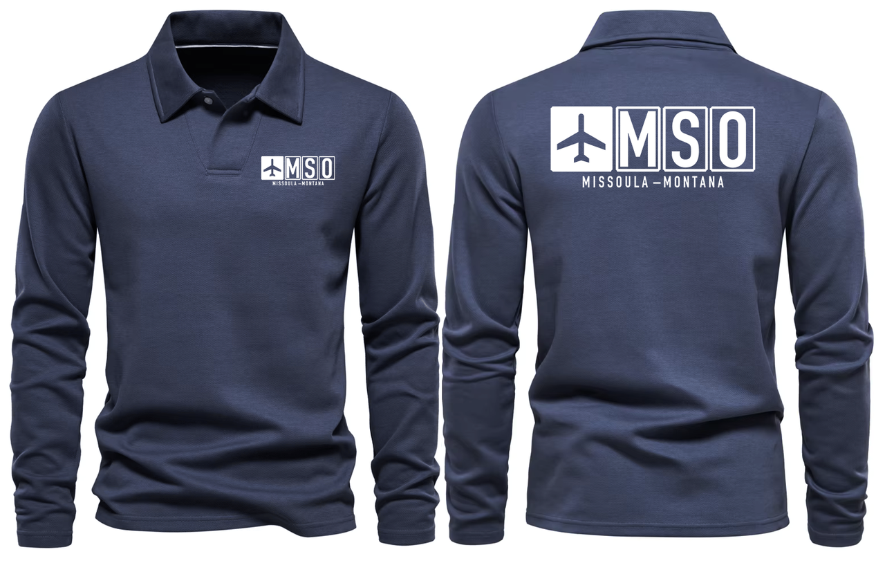 MSO AIRPORT LONG SLEEVE POLO