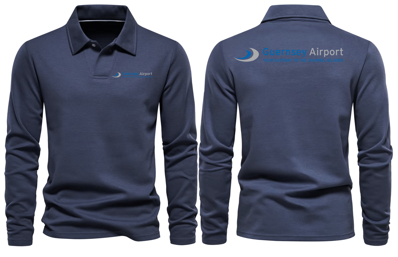 AIR GUERNES AIRPORT LONG SLEEVE  POLO