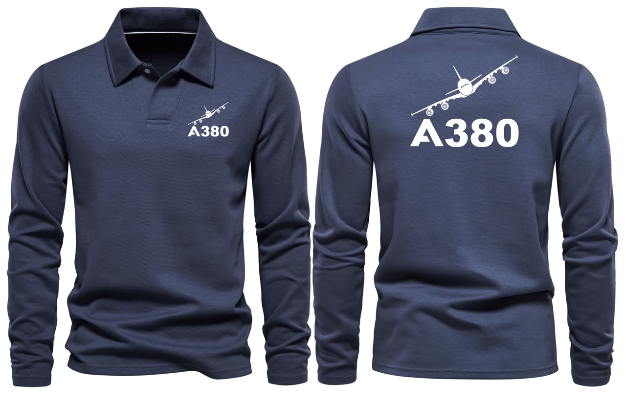 AIRBUS A380 LONG SLEEVE  POLO