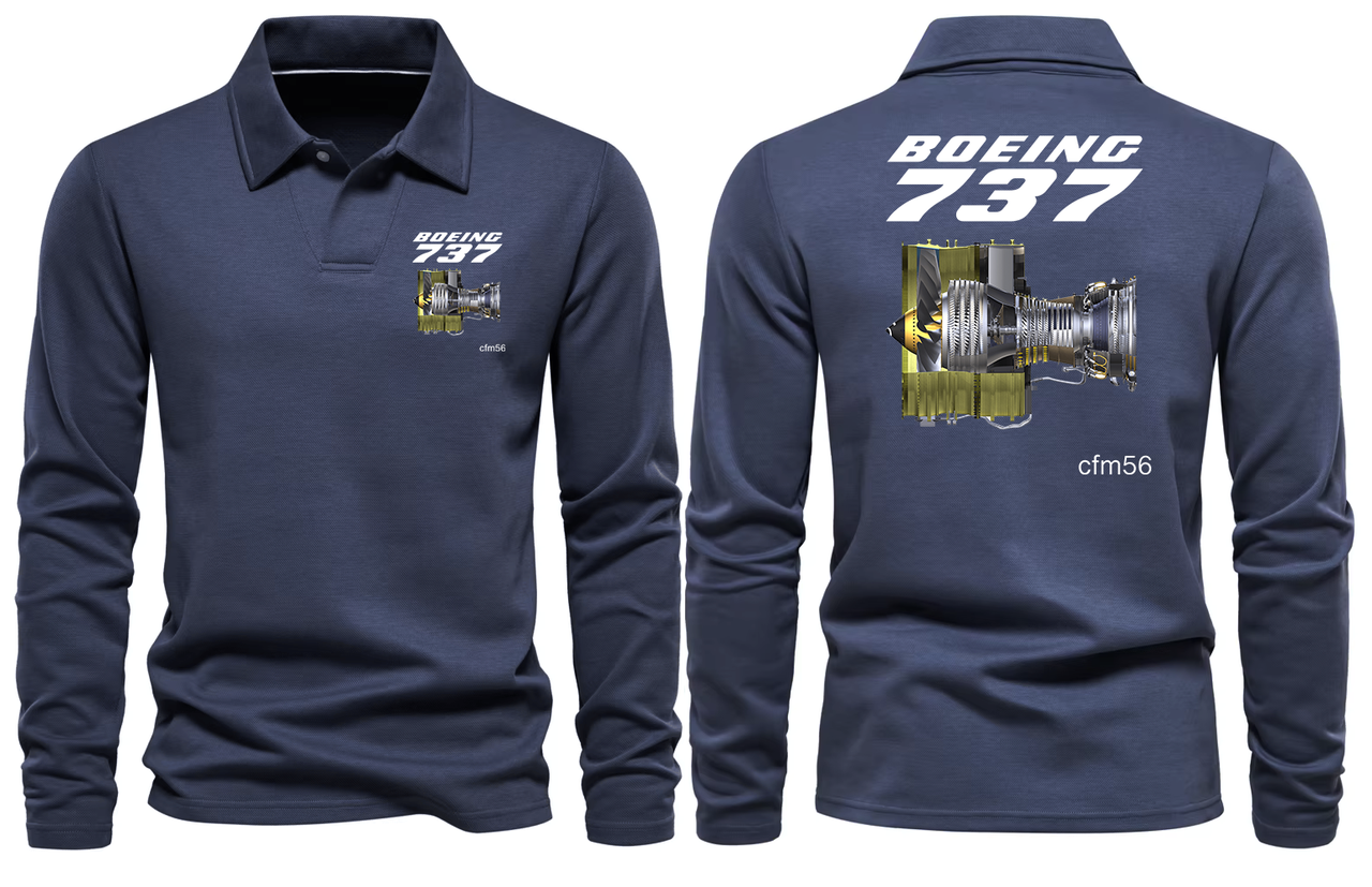 BOEING CFM 56 LONG SLEEVE  POLO