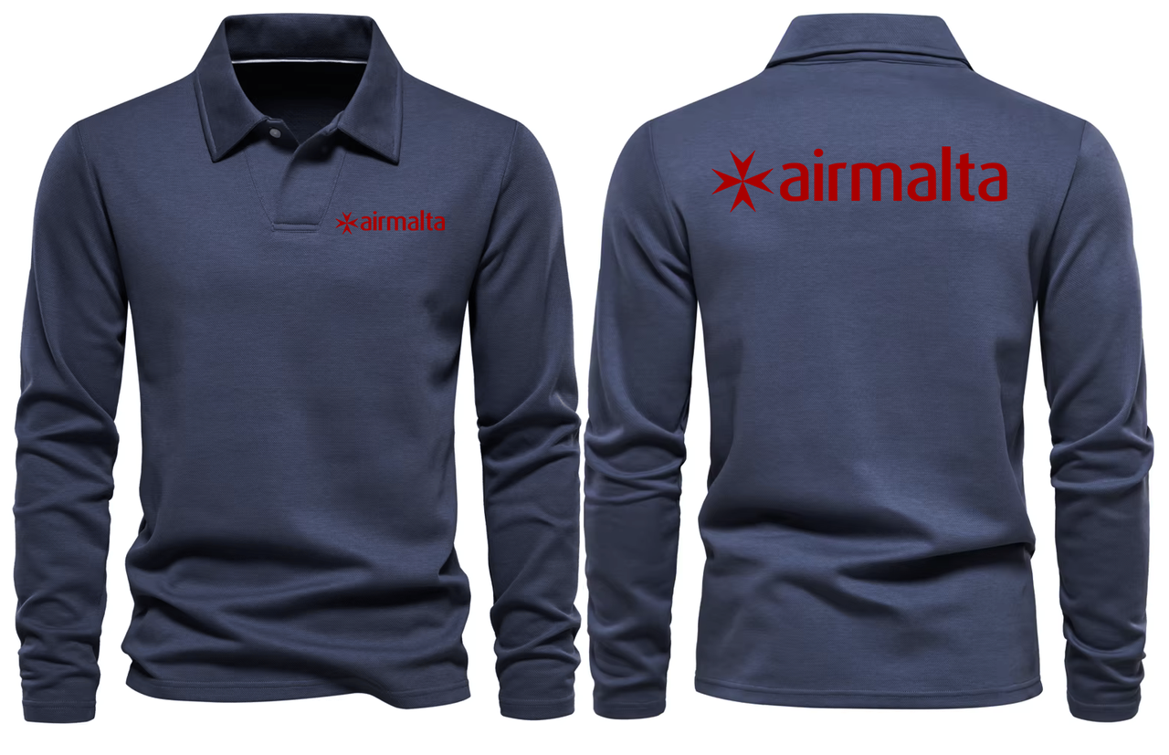AIR MALTA LONG SLEEVE  POLO