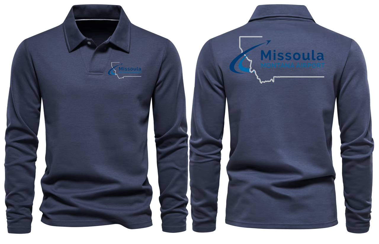 MISSOULA AIRPORT LONG SLEEVE  POLO