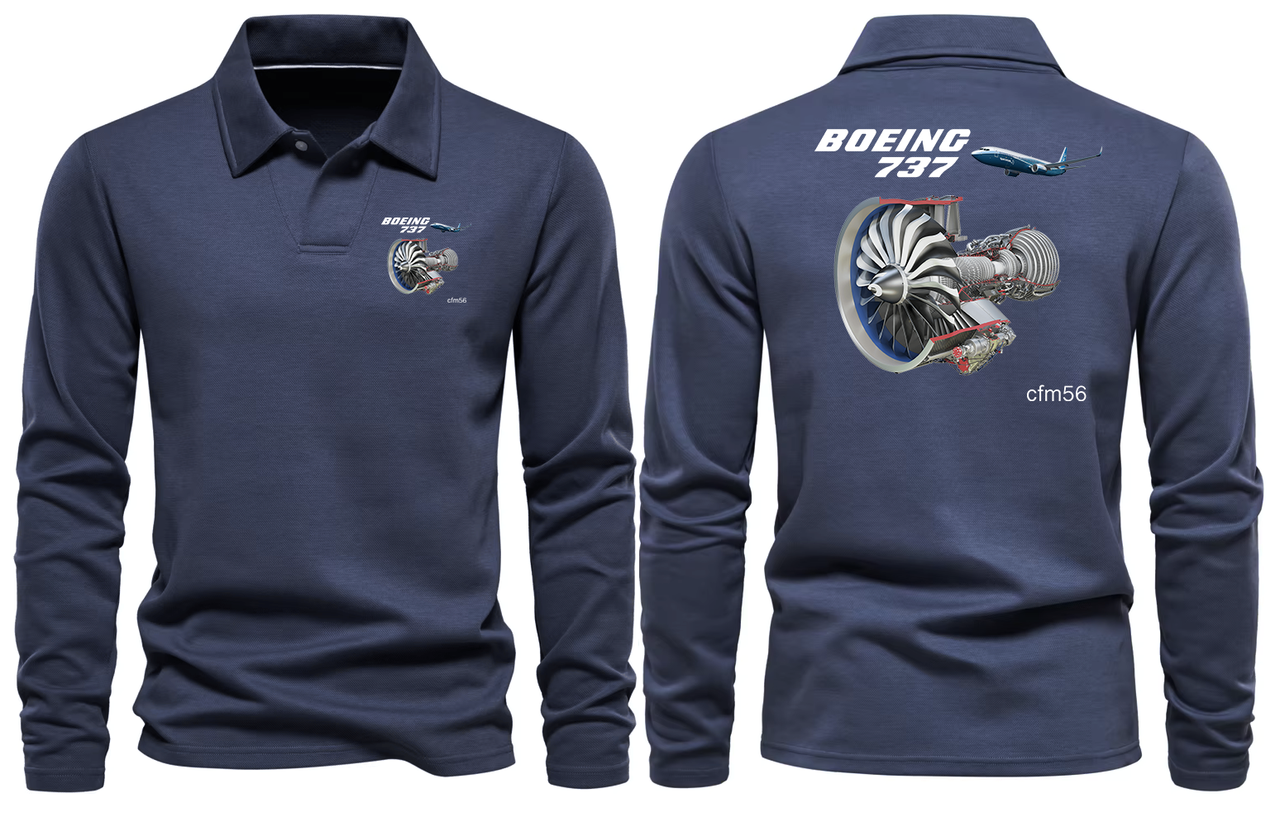 BOEING 737 CFM 56 LONG SLEEVE  POLO
