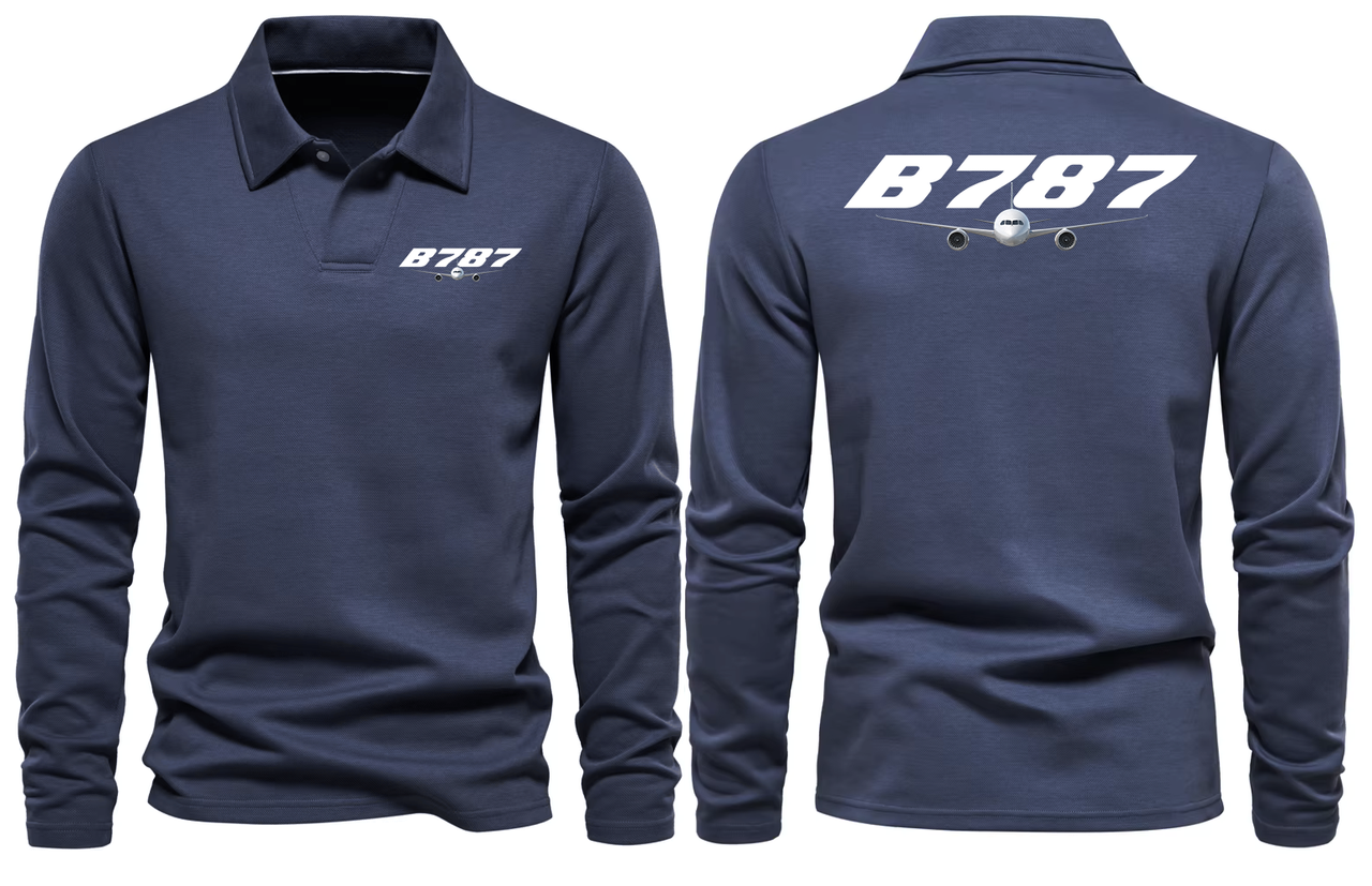 BOEING 787  LONG SLEEVE  POLO