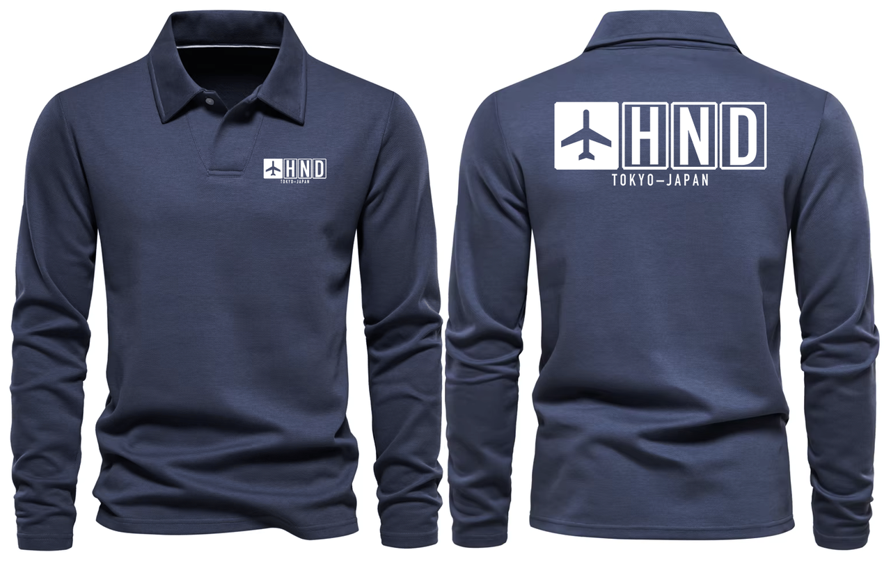 HND AIRPORT LONG SLEEVE POLO