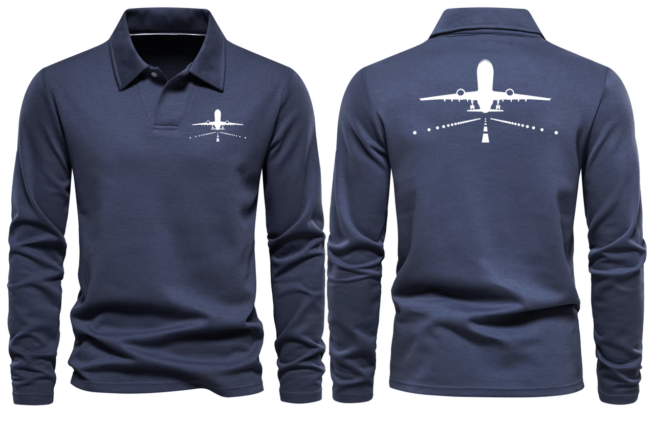 AIRBUS 330 LONG SLEEVE  POLO