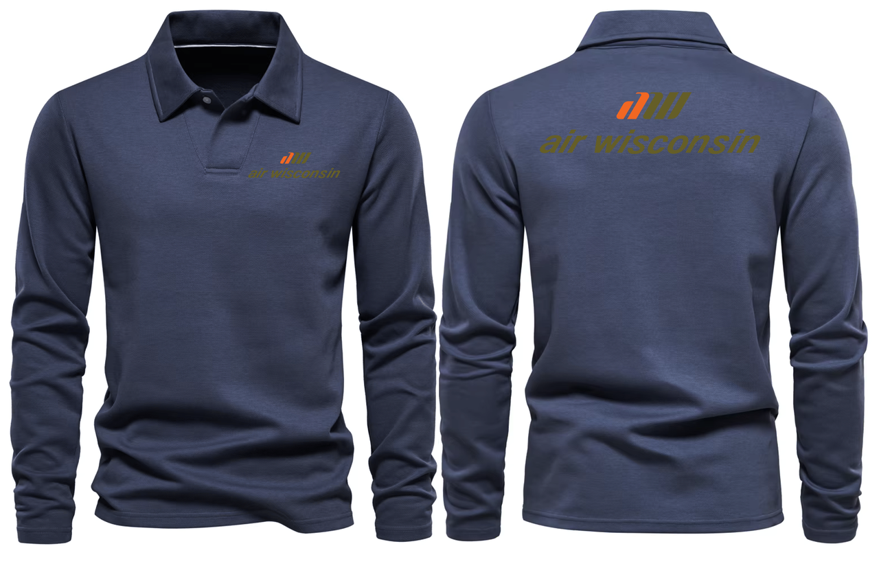 AIR WISCONSIN  LONG SLEEVE  POLO