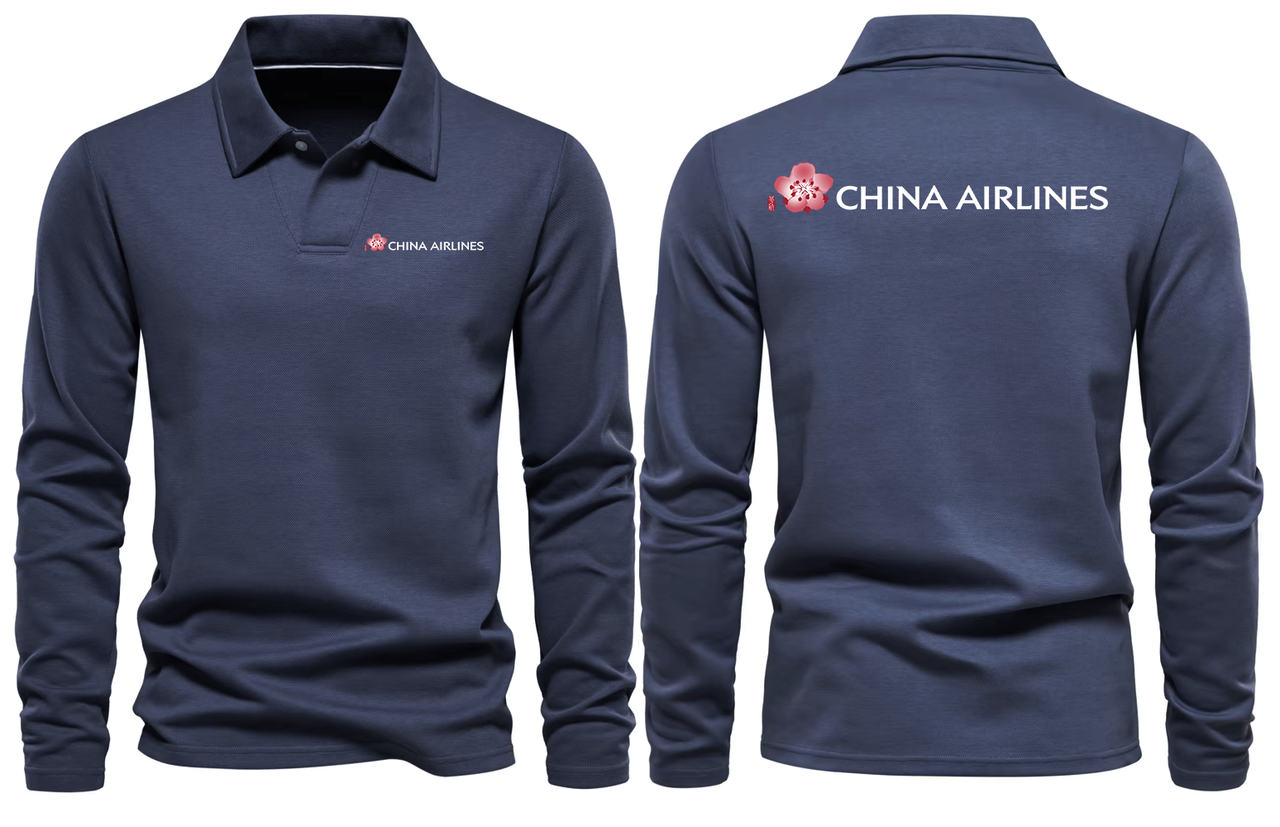 CHINA AIRLINES LONG SLEEVE  POLO 01
