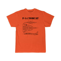 Thumbnail for Vintage Black F14 Tomcat Schematic F-14 Jet T SHIRT THE AV8R