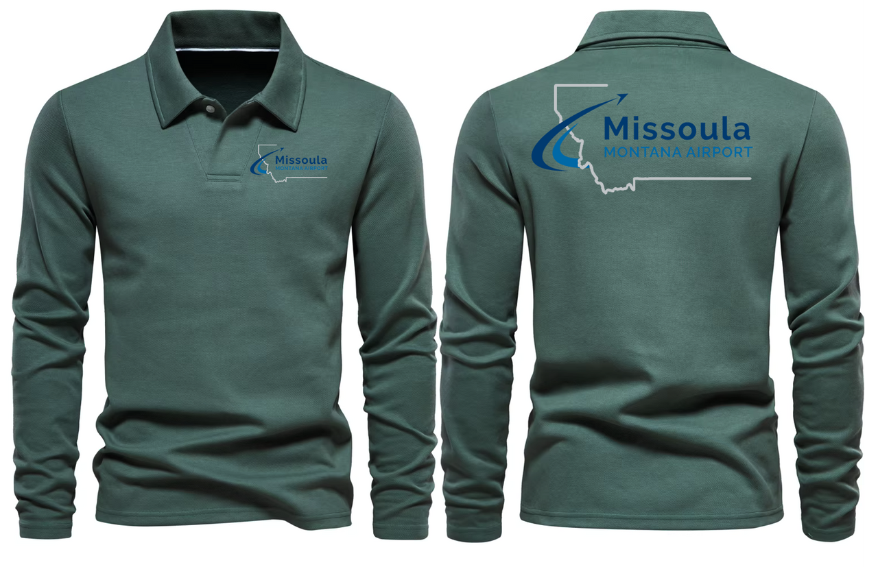 MISSOULA AIRPORT LONG SLEEVE  POLO