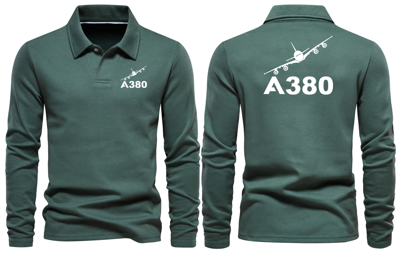 AIRBUS A380 LONG SLEEVE  POLO