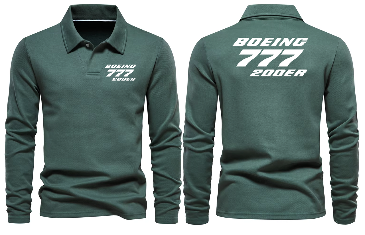 BOEING 777 - 200ER LONG SLEEVE  POLO