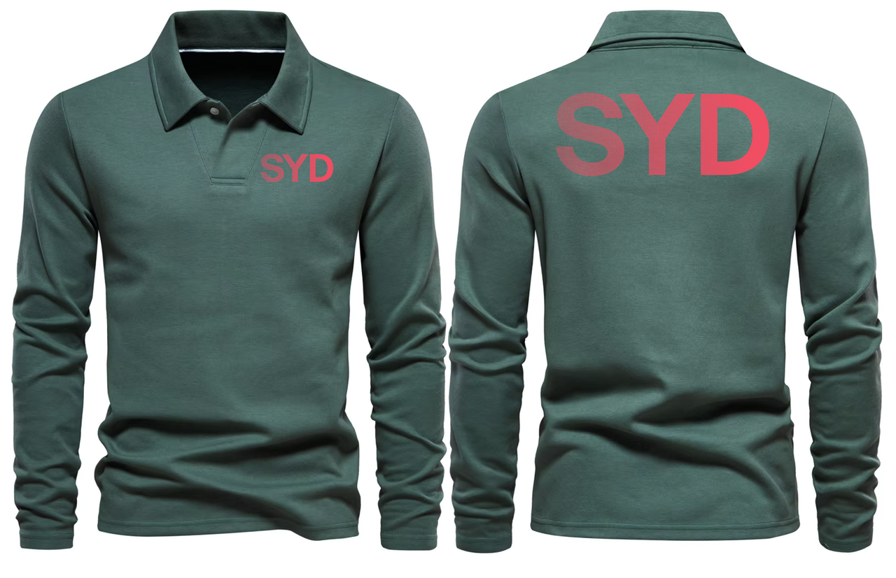 SYD AIRPORT LONG SLEEVE  POLO