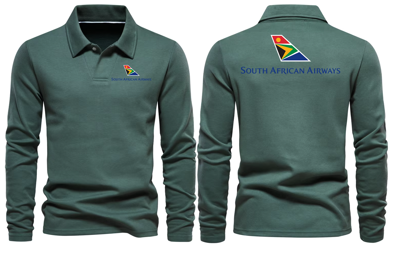 SOUTH AFRICAN AIRWAYS LONG SLEEVE  POLO