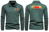 Thumbnail for TWA AIRLINES LONG SLEEVE  POLO