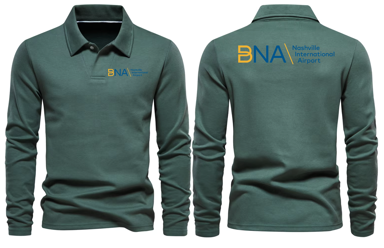 BNA AIRPORT LONG SLEEVE  POLO