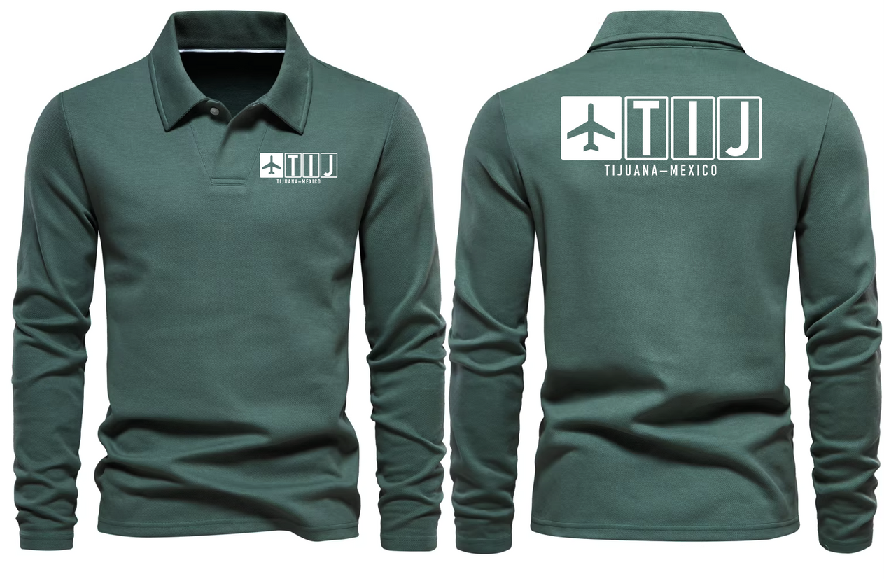 TIJ AIRPORT LONG SLEEVE POLO