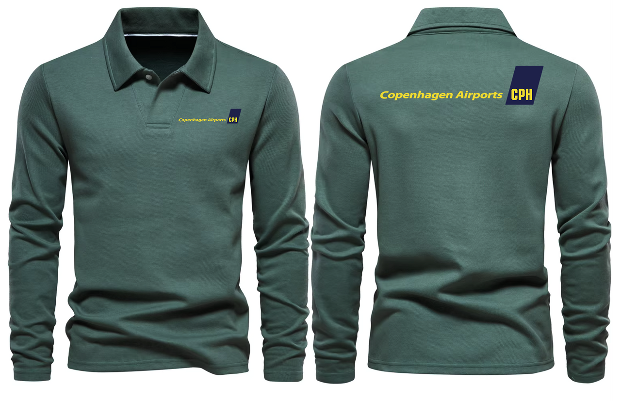 AER CPH AIRPORT LONG SLEEVE  POLO