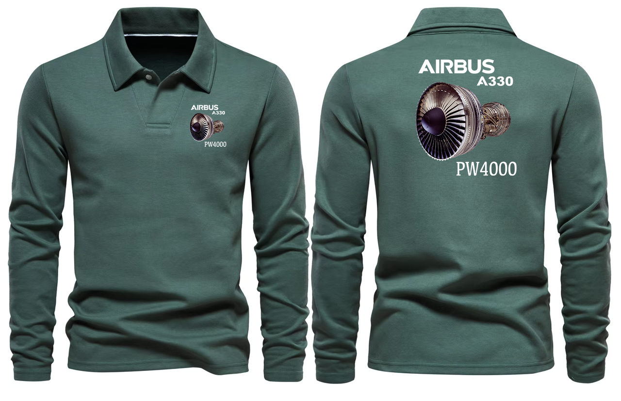 AIRBUS A330 PW 4000 LONG SLEEVE  POLO