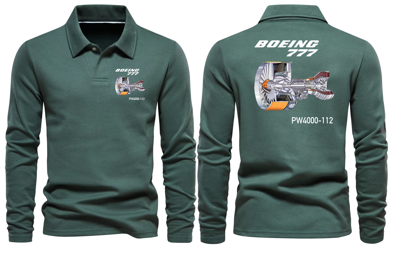 BOEING 777 PW400-112 LONG SLEEVE  POLO