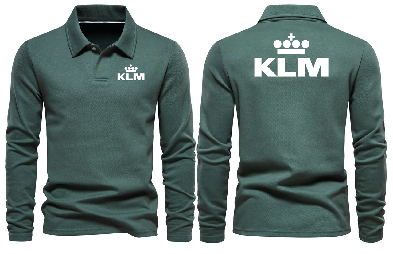 KLM  LONG SLEEVE  POLO