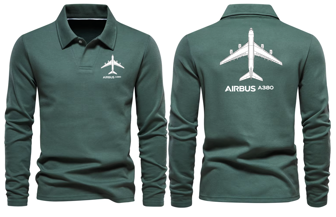 AIRBUS A380 LONG SLEEVE  POLO