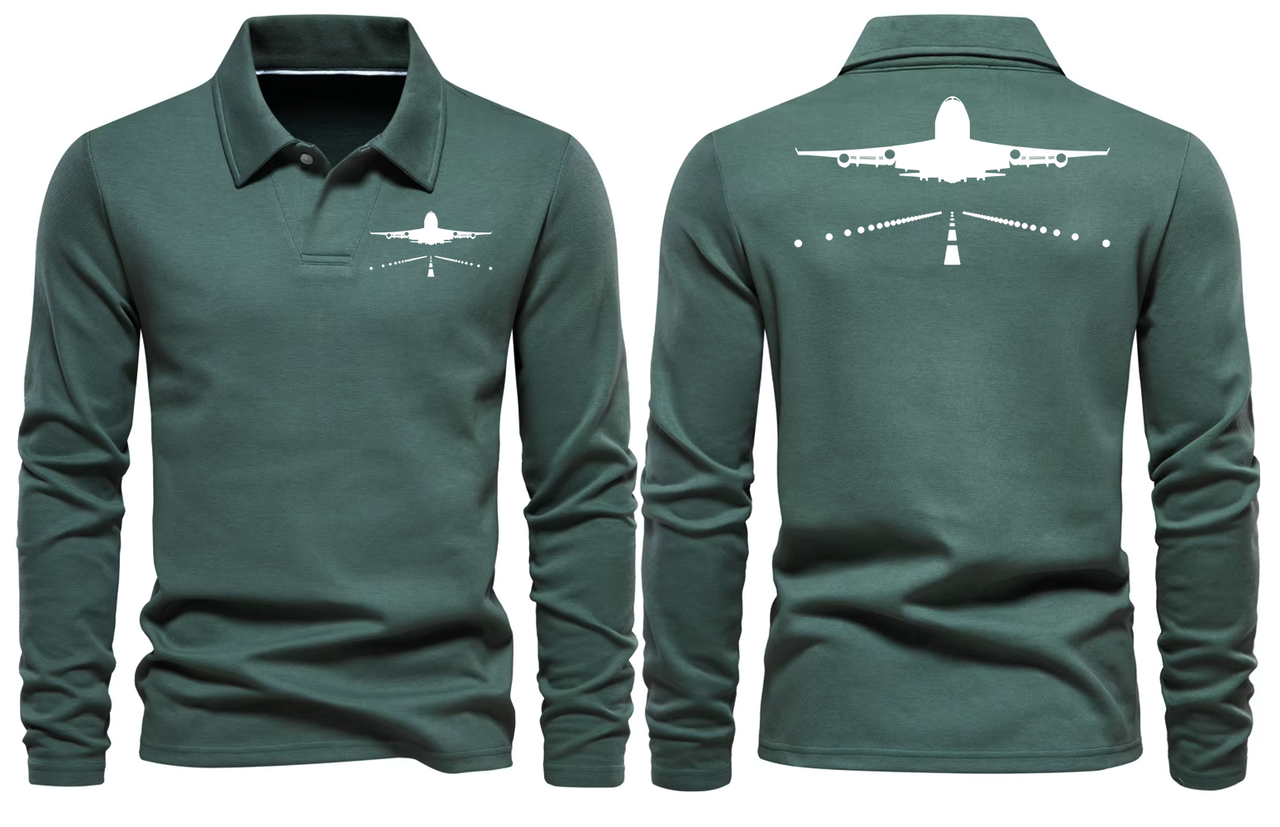 BOEING 747 LONG SLEEVE  POLO