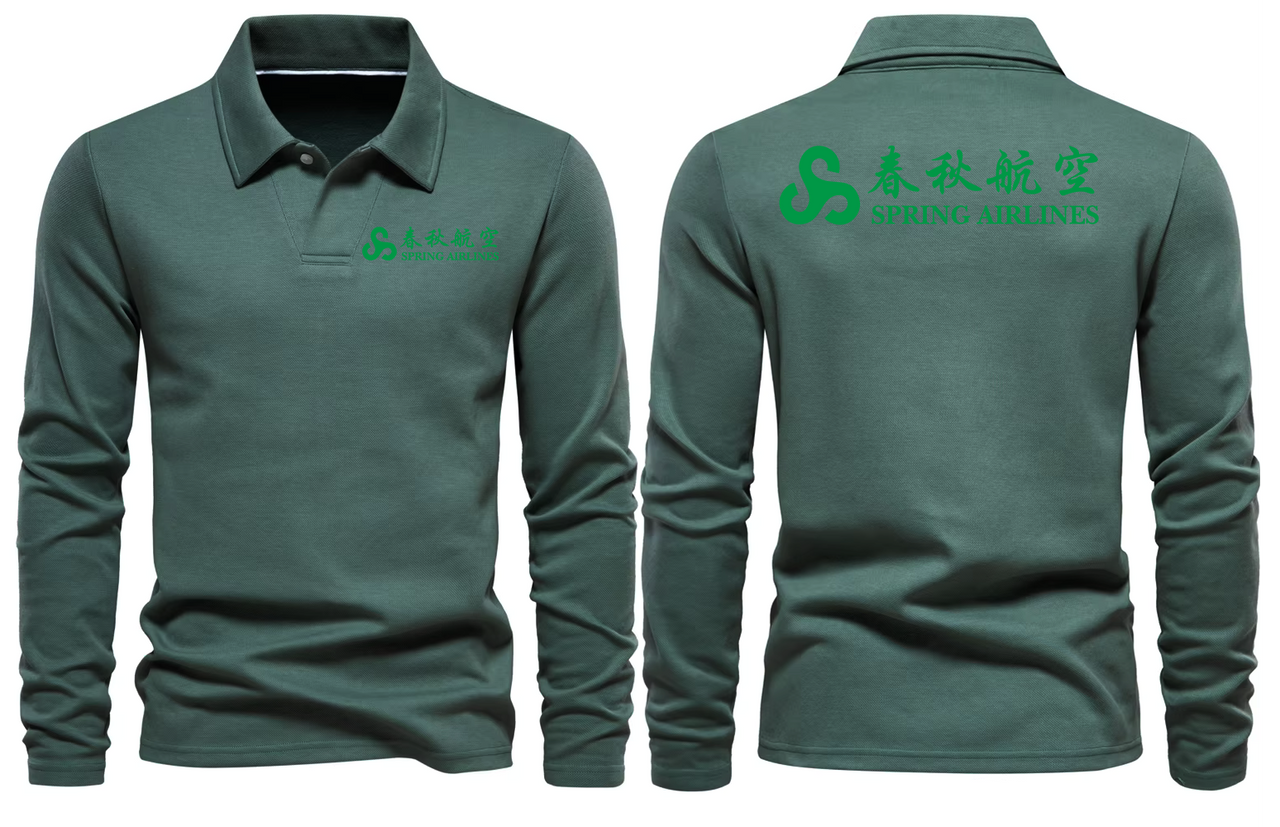 SPRING AIRLINES LONG SLEEVE  POLO