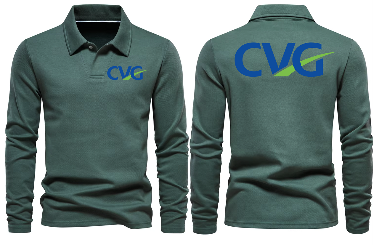 AER CVG AIRPORT LONG SLEEVE  POLO