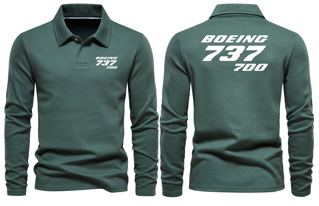 BOEING 737 700 LONG SLEEVE  POLO