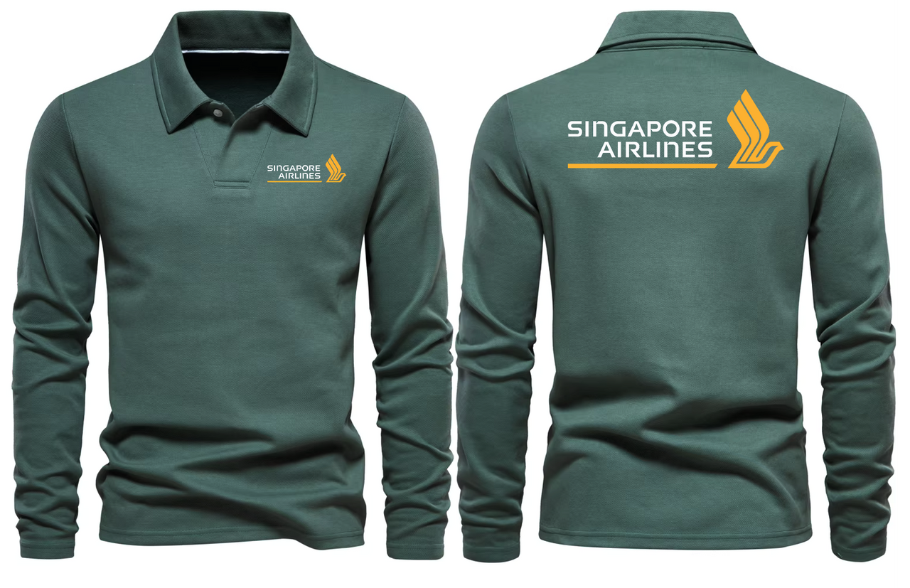 SINGAPURE AIRLINES LONG SLEEVE  POLO