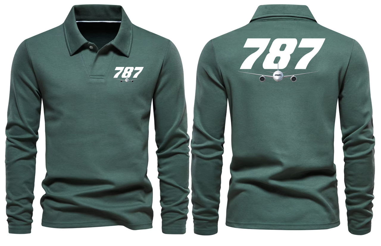 BOEING 787  LONG SLEEVE  POLO