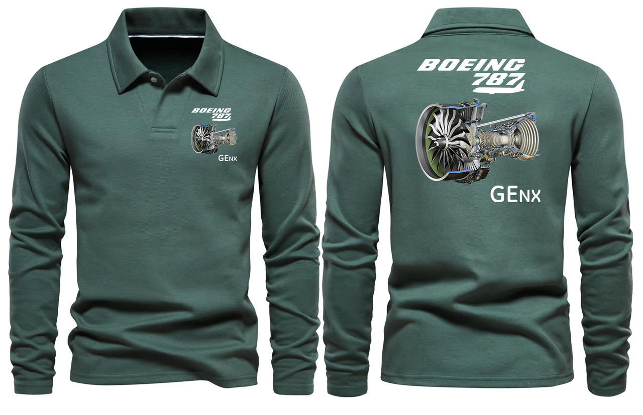 BOEING 787  LONG SLEEVE  POLO