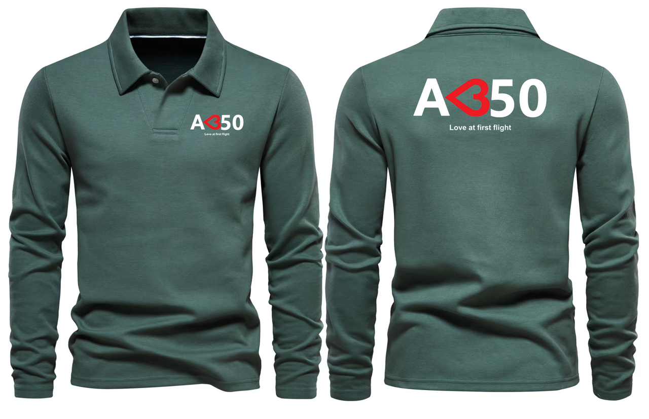 AIRBUS A350 LONG SLEEVE  POLO