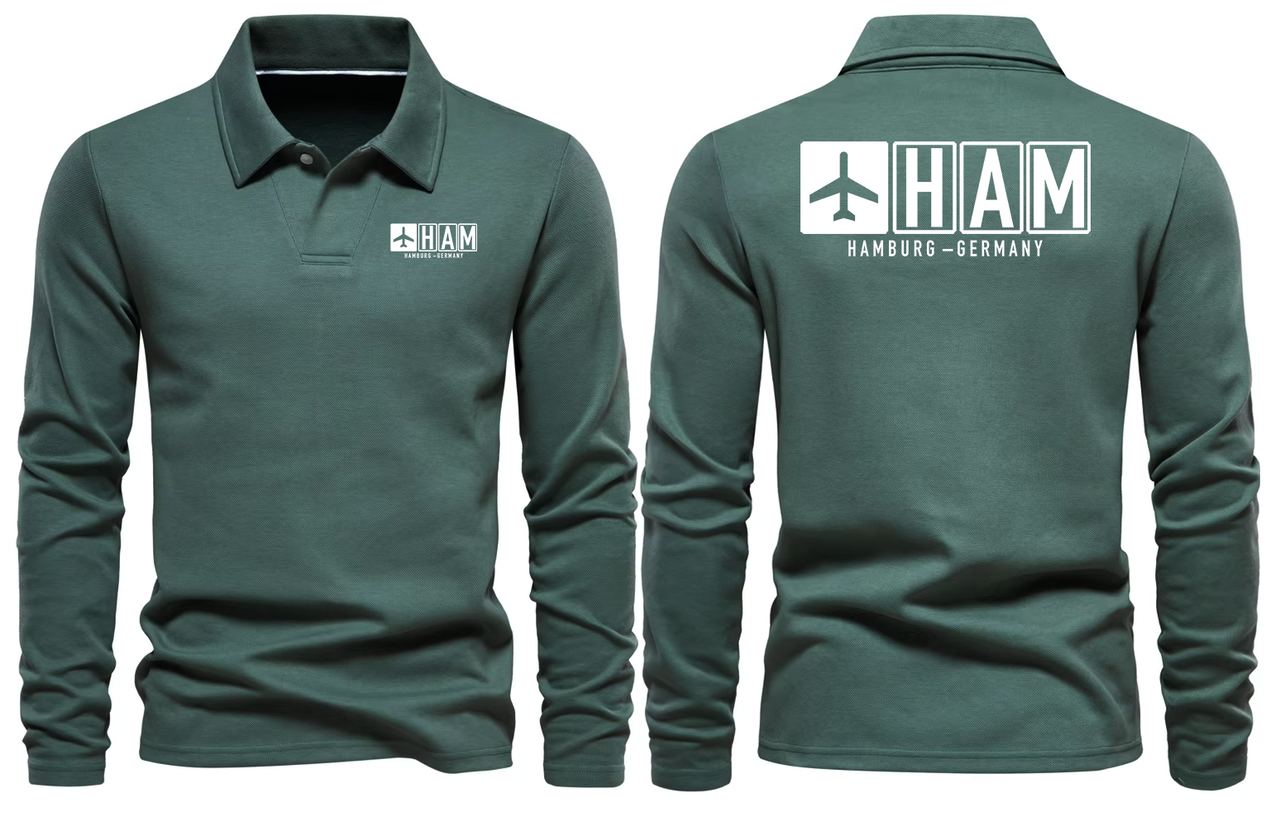 HAM AIRPORT LONG SLEEVE POLO
